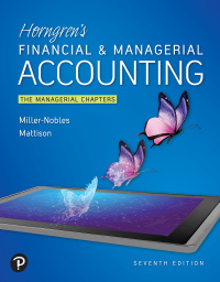 horngrens financial & managerial accounting, the managerial chapters 7th edition tracie miller nobles, brenda
