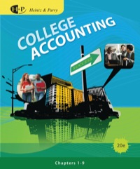 college accounting, chapters 1-9 20th edition james a. heintz 0538745223, 9780538745222
