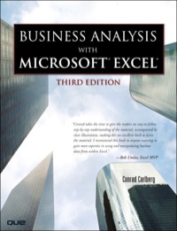 business analysis with microsoft excel 3rd edition conrad carlberg 0789736640, 9780789736642