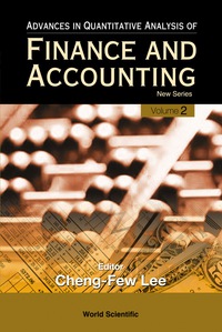 advances in quantitative analysis of finance and accounting - new series (vol. 2) 1st edition lee cheng few