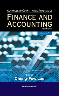 advances in quantitative analysis of finance and accounting - new series 2nd edition lee cheng few