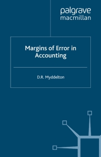 margins of error in accounting 1st edition d. myddelton 0230219918, 9780230219915