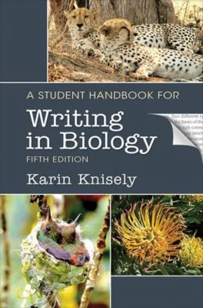 a student handbook for writing in biology 5th edition karin knisely 1319121810, 9781319121815