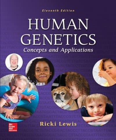 human genetics 11th edition lewis, ricki lewis 0073525367, 9780073525365
