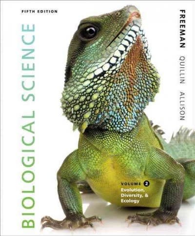 biological science volume 2 5th edition scott freeman, kim quillin, lizabeth allison 0321841816, 9780321841810