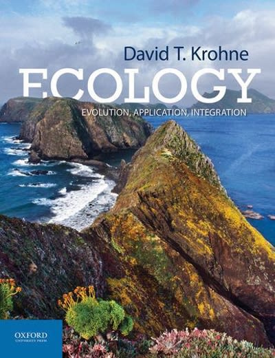 ecology evolution, application, integration 1st edition david t krohne 0199757453, 9780199757459