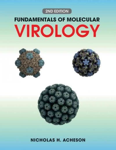 fundamentals of molecular virology 2nd edition nicholas h acheson 0470900598, 9780470900598