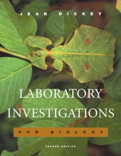 laboratory investigations for biology 2nd edition jean l dickey 0805367896, 9780805367898