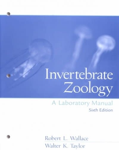 invertebrate zoology 6th edition robert l wallace, walter k taylor 0130429376, 9780130429377
