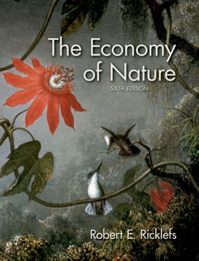 the economy of nature 6th edition robert e ricklefs 0716786974, 9780716786979