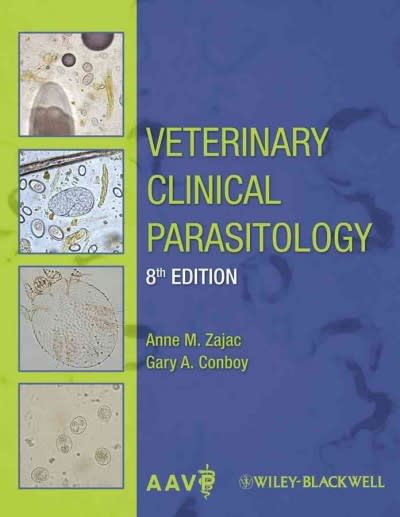 veterinary clinical parasitology 8th edition anne m zajac, gary a conboy 0813820537, 9780813820538