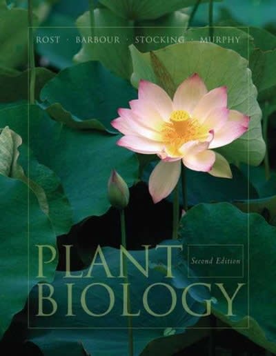 plant biology 2nd edition thomas l rost, michael g barbour, c ralph stocking, terence m murphy 0534380611,