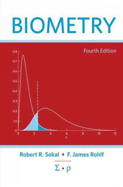 biometry 4th edition robert r sokal, f james rohlf 0716786044, 9780716786047