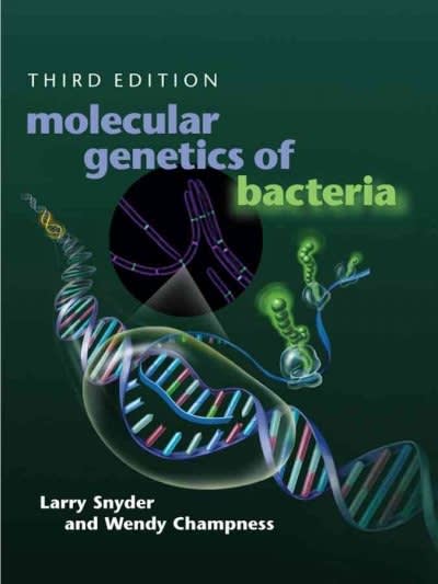 molecular genetics of bacteria 3rd edition larry snyder, wendy champness 1555813992, 9781555813994