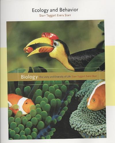 ecology and behavior vol. 6 12th edition lisa starr, christine evers, cecie starr, ralph taggart 0495558036,
