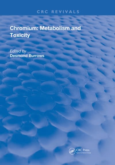 chromium metabolism and toxicity 1st edition desmond burrows 0429536607, 9780429536601