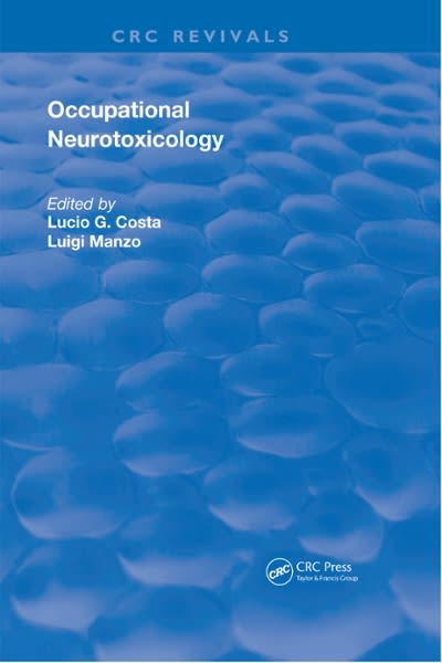 occupational neurotoxicology 1st edition lucio g costa, luigi manzo 100008678x, 9781000086782