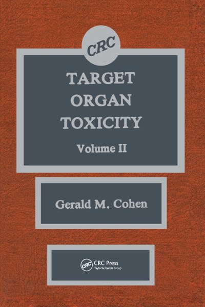 target organ toxicity volume 2 1st edition gerald m cohen 100069738x, 9781000697384