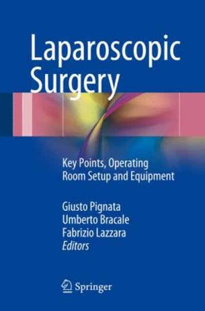 laparoscopic surgery key points, operating room setup and equipment 1st edition giusto pignata, umberto