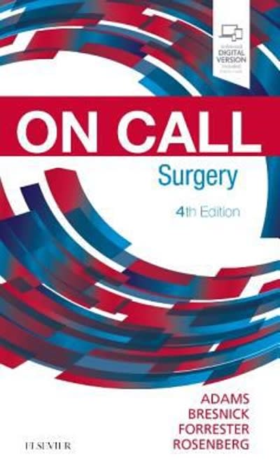 on call surgery on call series 4th edition gregg a adams, stephen d bresnick, jared forrester, graeme
