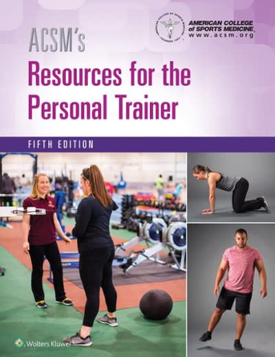 acsms resources for the personal trainer 5th edition american college of sports medicine 1496322894,