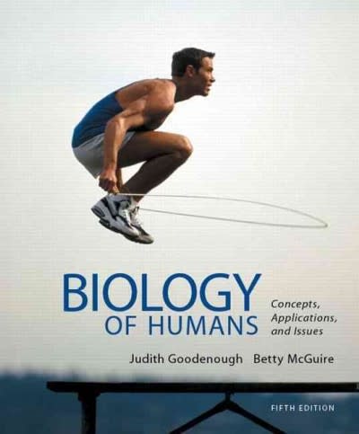 biology of humans concepts, applications, and issues 5th edition judith goodenough, betty a mcguire