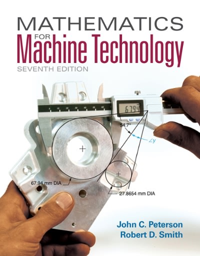 mathematics for machine technology 7th edition john c peterson, robert d smith 1305177932, 9781305177932