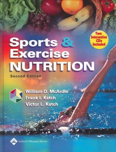 sports and exercise nutrition 2nd edition william d mcardle, frank i katch, victor l katch 078174993x,