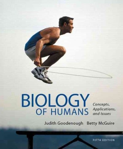 biology of humans concepts, applications, and issues with masteringbiology 5th edition judith goodenough,