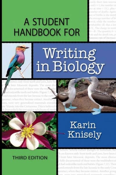 a student handbook for writing in biology 3rd edition karin knisely 1429234911, 9781429234917