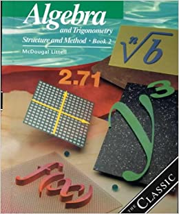 algebra and trigonometry structure and method, book 2 2000th edition mcdougal littel 0395977258, 9780395977255