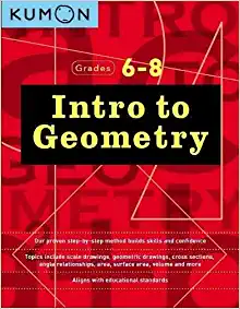 kumon intro to geometry grades 6-8 1st edition kumon publishing 194108270x, 9781941082706