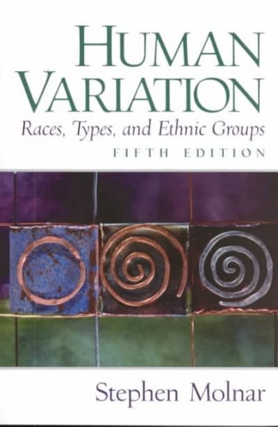 human variation, races, types, and ethnic groups 5th edition stephen molnar 0130336688, 9780130336682