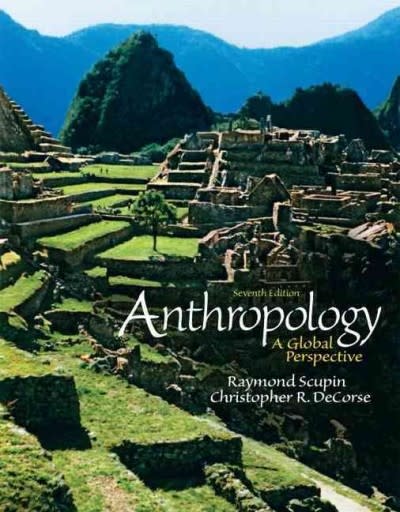 anthropology a global perspective 7th edition raymond r scupin, christopher r decorse 0205181023,