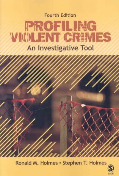 profiling violent crimes an investigative tool 4th edition ronald m holmes, stephen t holmes 1412959985,