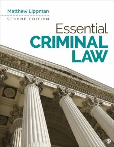 essential criminal law 2nd edition matthew r lippman 150634903x, 9781506349039