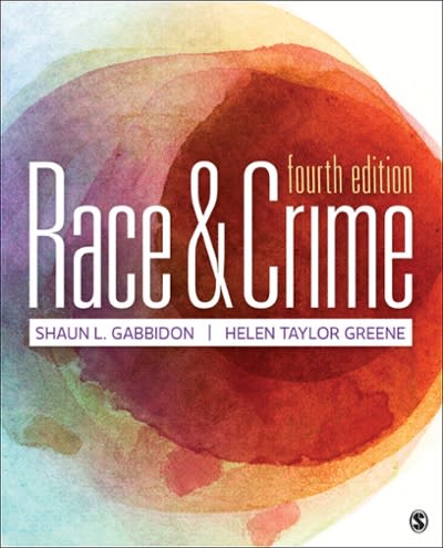 race and crime 4th edition shaun l gabbidon, helen taylor greene 1483384187, 9781483384184