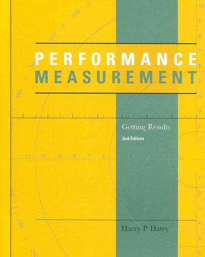 performance measurement getting results 2nd edition harry p hatry 0877667349, 9780877667346