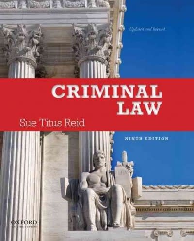 criminal law 9th edition sue titus reid 019989938x, 9780199899388
