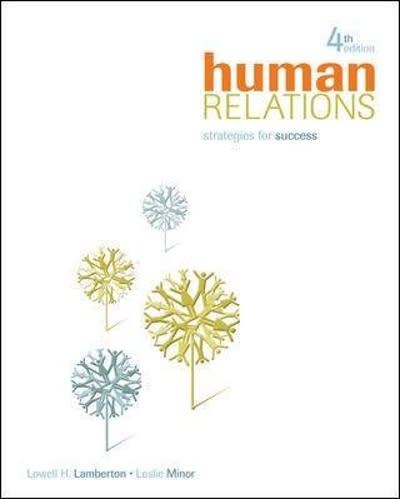human relations strategies for success 4th edition lowell h lamberton, leslie minor   evans 007337704x,