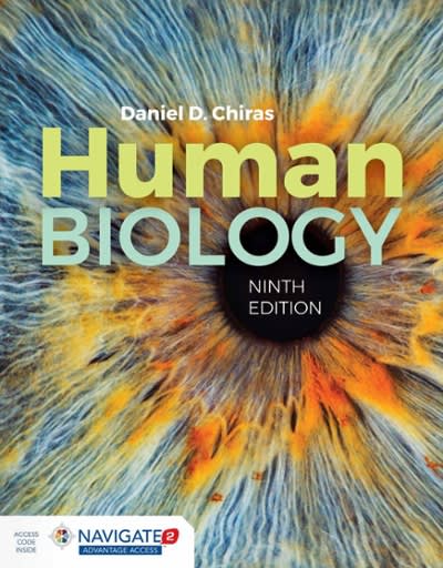 human biology 9th edition daniel d chiras 1284128628, 9781284128628