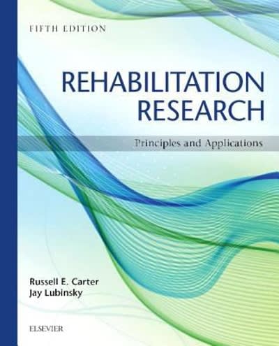 rehabilitation research principles and applications 5th edition russell carter, jay lubinsky 1455759791,