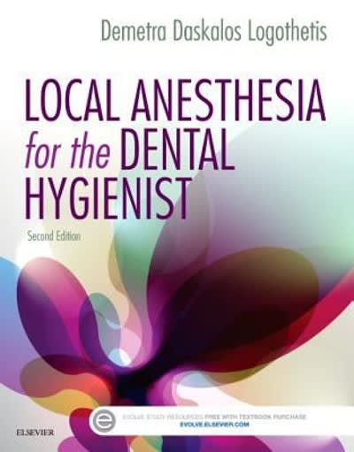 local anesthesia for the dental hygienist 2nd edition demetra d logothetis 032339633x, 9780323396332