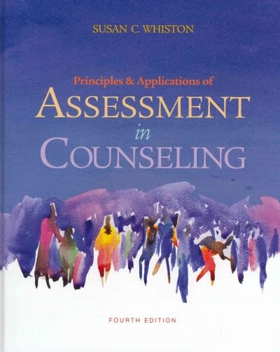 principles and applications of assessment in counseling 4th edition susan c whiston 0840028555, 9780840028556
