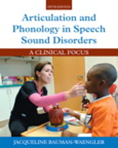 articulation and phonology in speech sound disorders a clinical focus 5th edition jacqueline bauman waengler