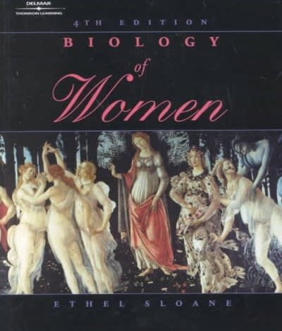 biology of women 4th edition ethel sloane, patricia sloane white 0766811425, 9780766811423