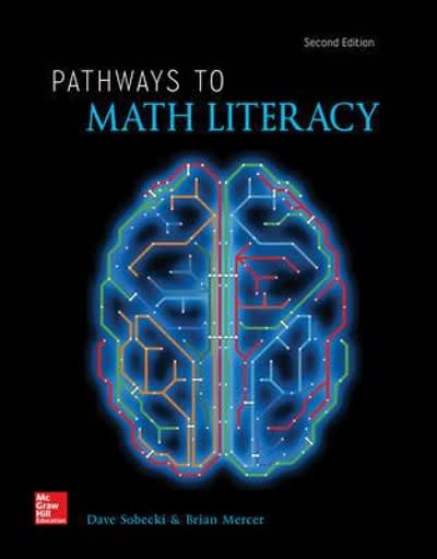 pathways to math literacy 2nd edition david sobecki 1260189341, 9781260189346