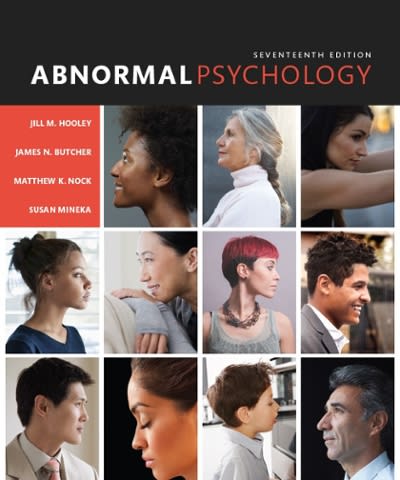 abnormal psychology 17th edition jill m hooley, james n butcher, matthew k nock, susan m mineka 0133852059,