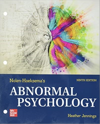abnormal psychology 9th edition susan nolen hoeksema, heather jennings 1266568190, 9781266568190