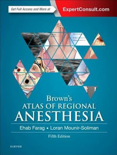 browns atlas of regional anesthesia 5th edition ehab farag, loran mounir soliman 0323354904, 9780323354905